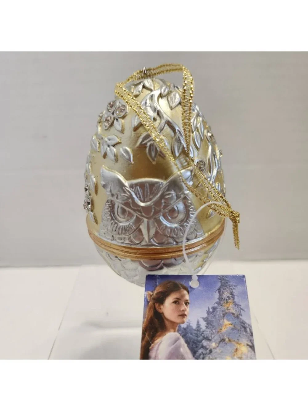 Disney The Nutcracker And The Four Realms Gold & Silver Owl Ornament With Gem Ac